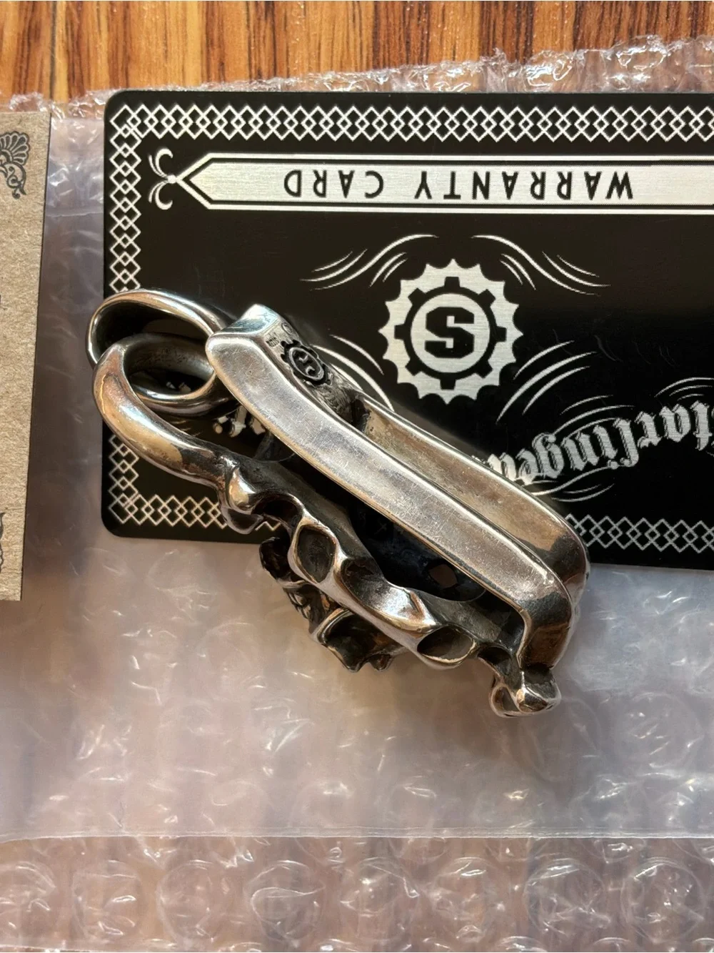 STARLINGEAR Sterling Silver 925 Skull Keychain